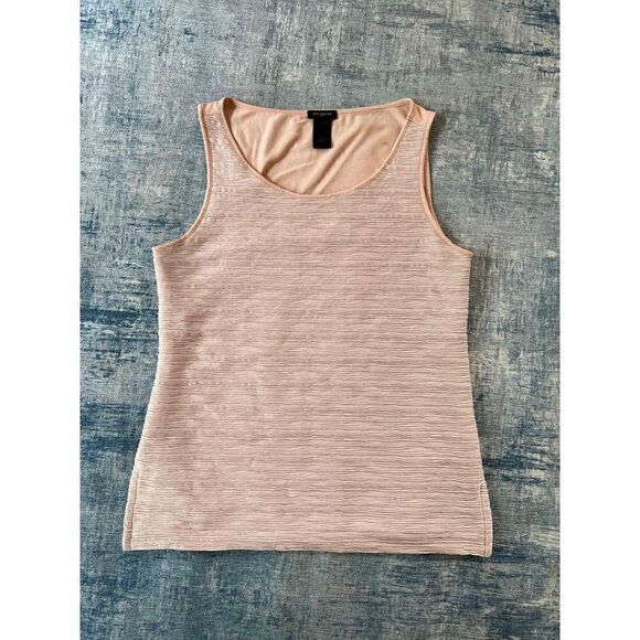 Ann Taylor Pink Textured Stripes Tank Top Small - Picture 1 of 7